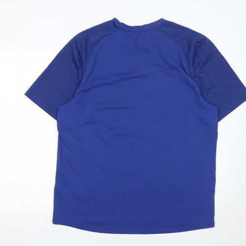Umbro Men Blue XL Short Sleeve Polyester Sports T-Shirt