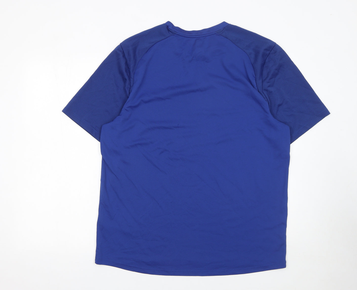 Umbro Men Blue XL Short Sleeve Polyester Sports T-Shirt