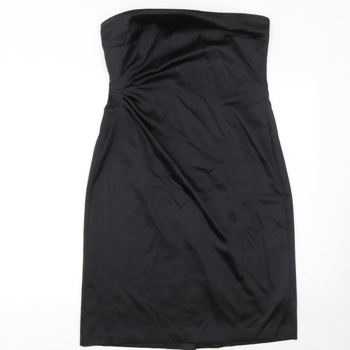 Dorothy Perkins Women’s Black Strapless Bodycon Knee Length Dress Size 14
