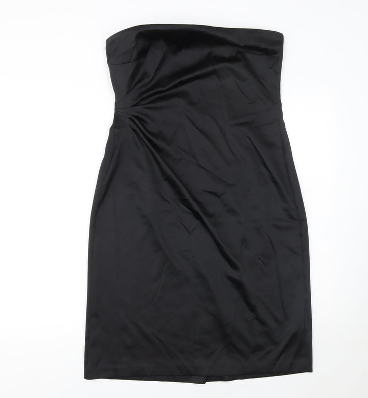 Dorothy Perkins Women’s Black Strapless Bodycon Knee Length Dress Size 14
