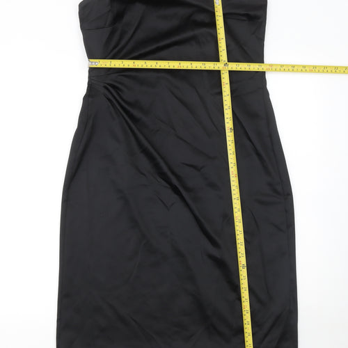 Dorothy Perkins Women’s Black Strapless Bodycon Knee Length Dress Size 14