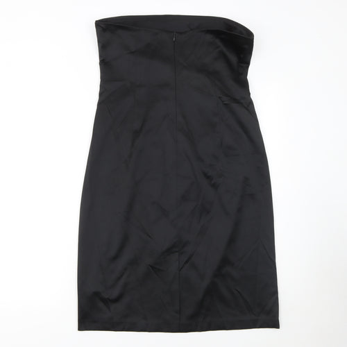 Dorothy Perkins Women’s Black Strapless Bodycon Knee Length Dress Size 14