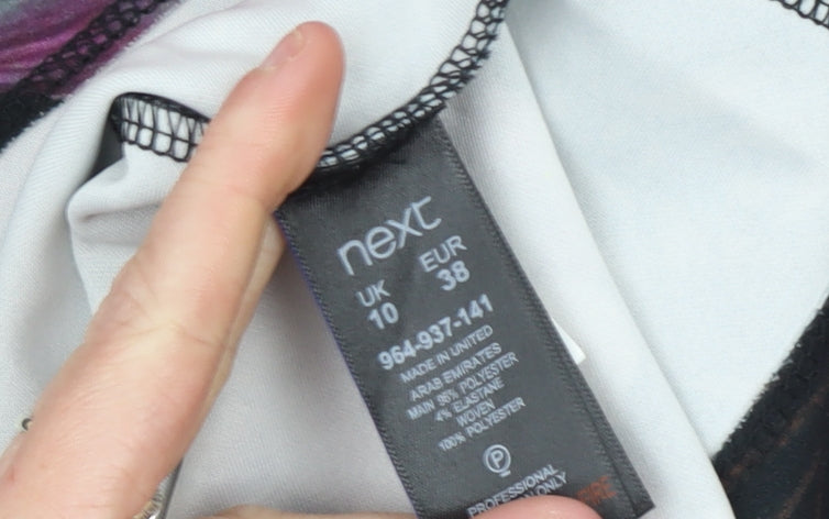 Next Women Black Floral Sheath Dress Size 10 Elegant Cocktail