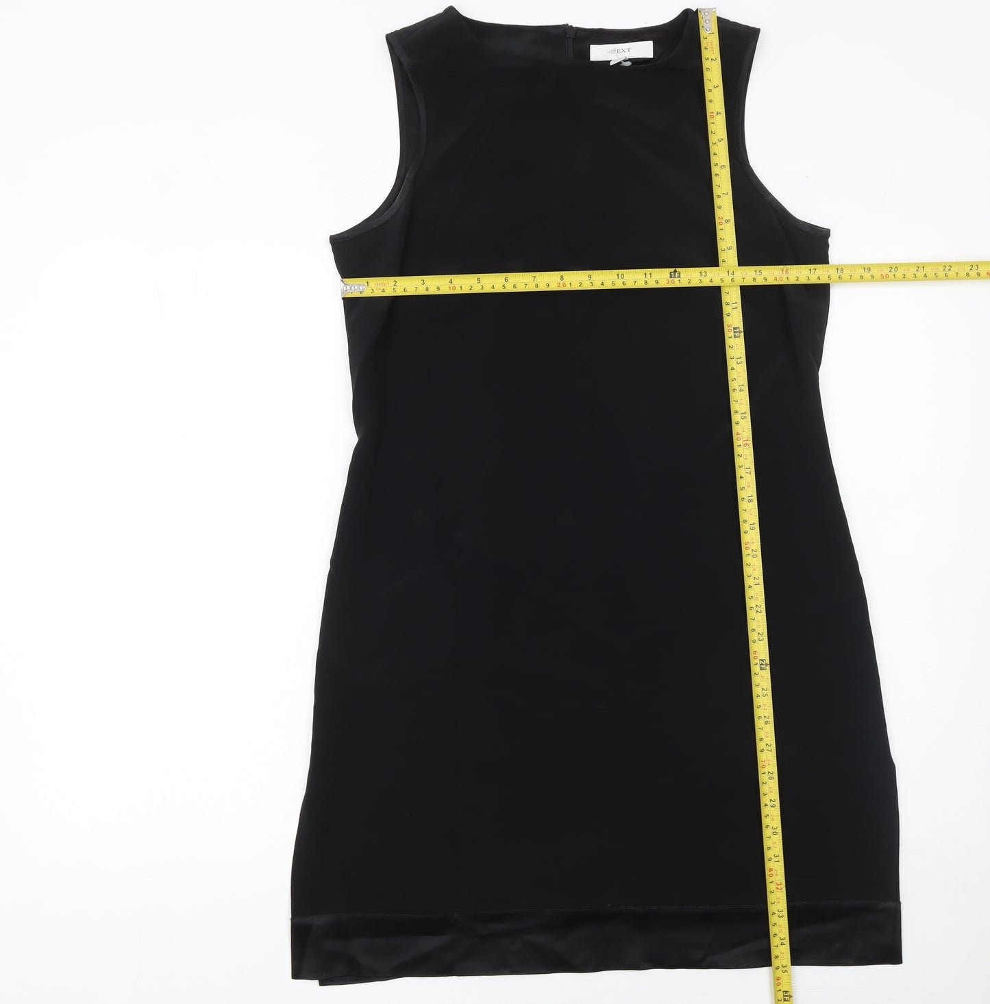 Next Women Black Sleeveless Sheath Knee Length Dress UK 12