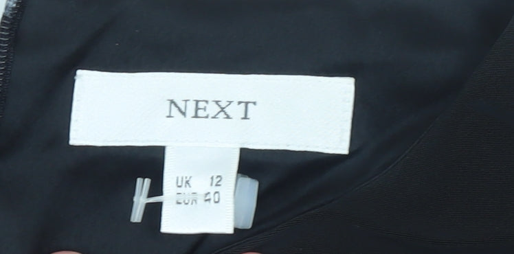 Next Women Black Sleeveless Sheath Knee Length Dress UK 12