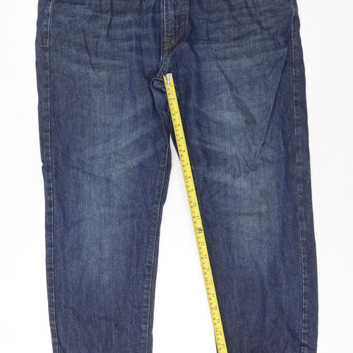 Marks and Spencer Men's Blue 38in Regular Straight Denim Jeans