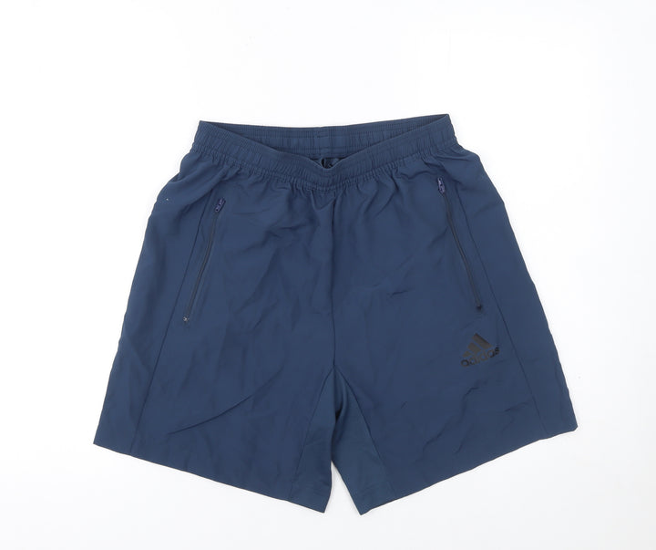 Adidas Men’s Blue Athletic Shorts S AEROREADY Primegreen Gym Running