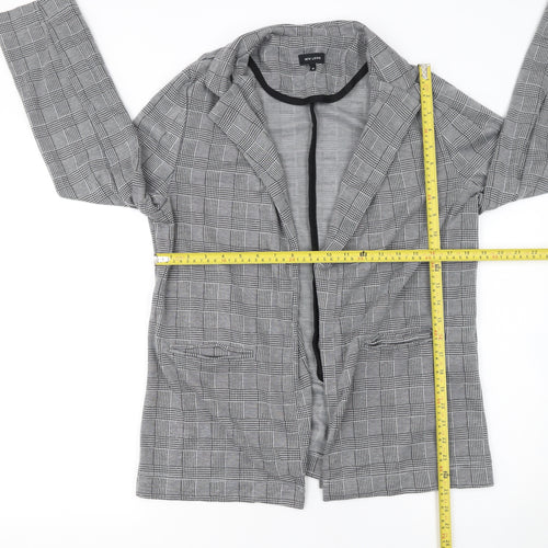 New Look Women's Grey Check Single-Breasted Blazer Size 16