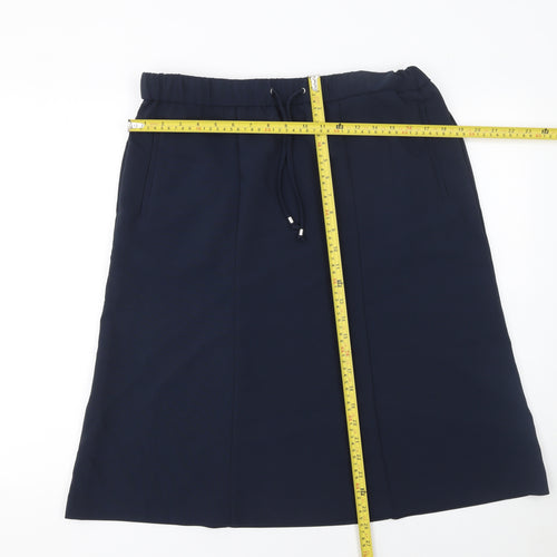 Charmance Women Blue A-Line Knee Length Skirt Size 14