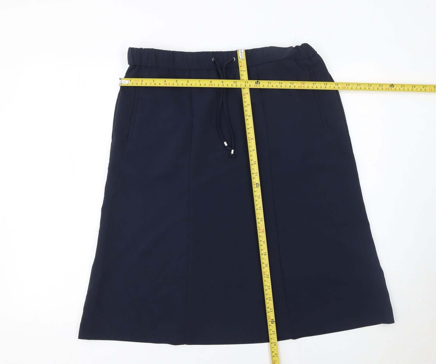 Charmance Women Blue A-Line Knee Length Skirt Size 14