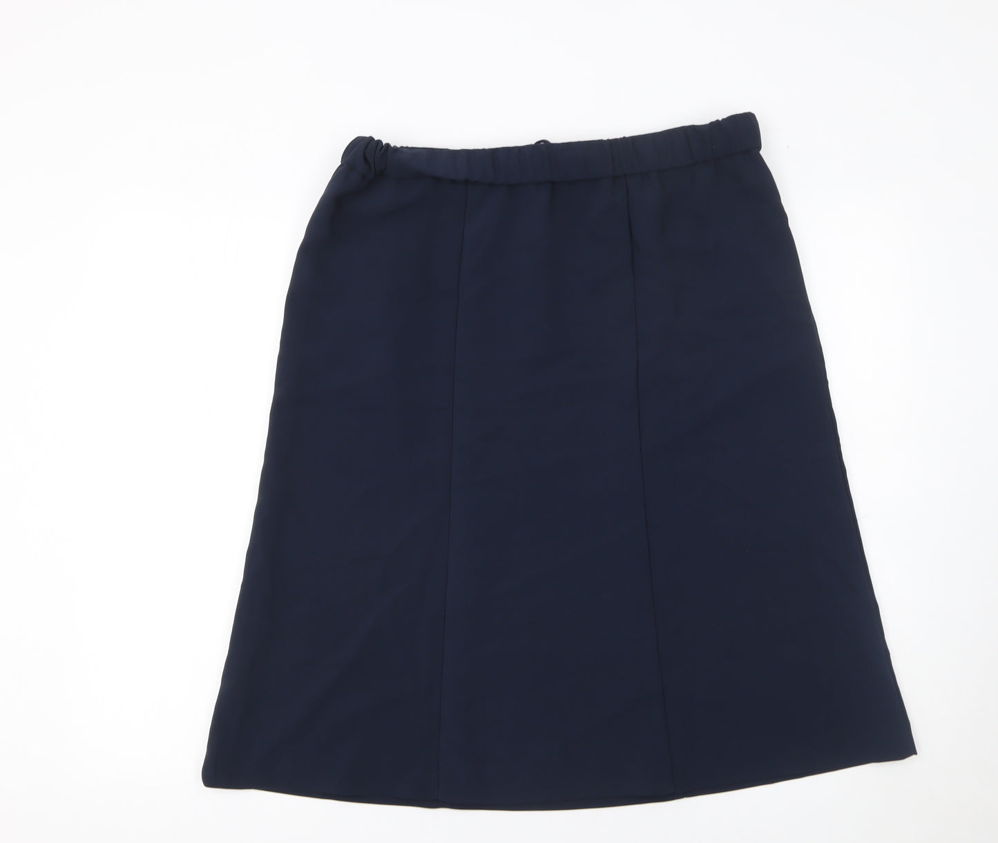 Charmance Women Blue A-Line Knee Length Skirt Size 14