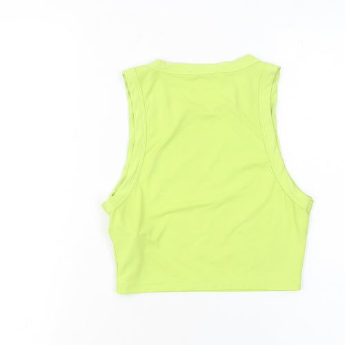 ZARA Women's Green Cropped Tank Top Size 12 Slim Fit Sleeveless