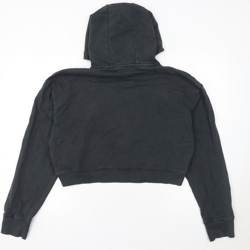Everlast Womens Black Cropped Hoodie UK 12 Cotton Pullover