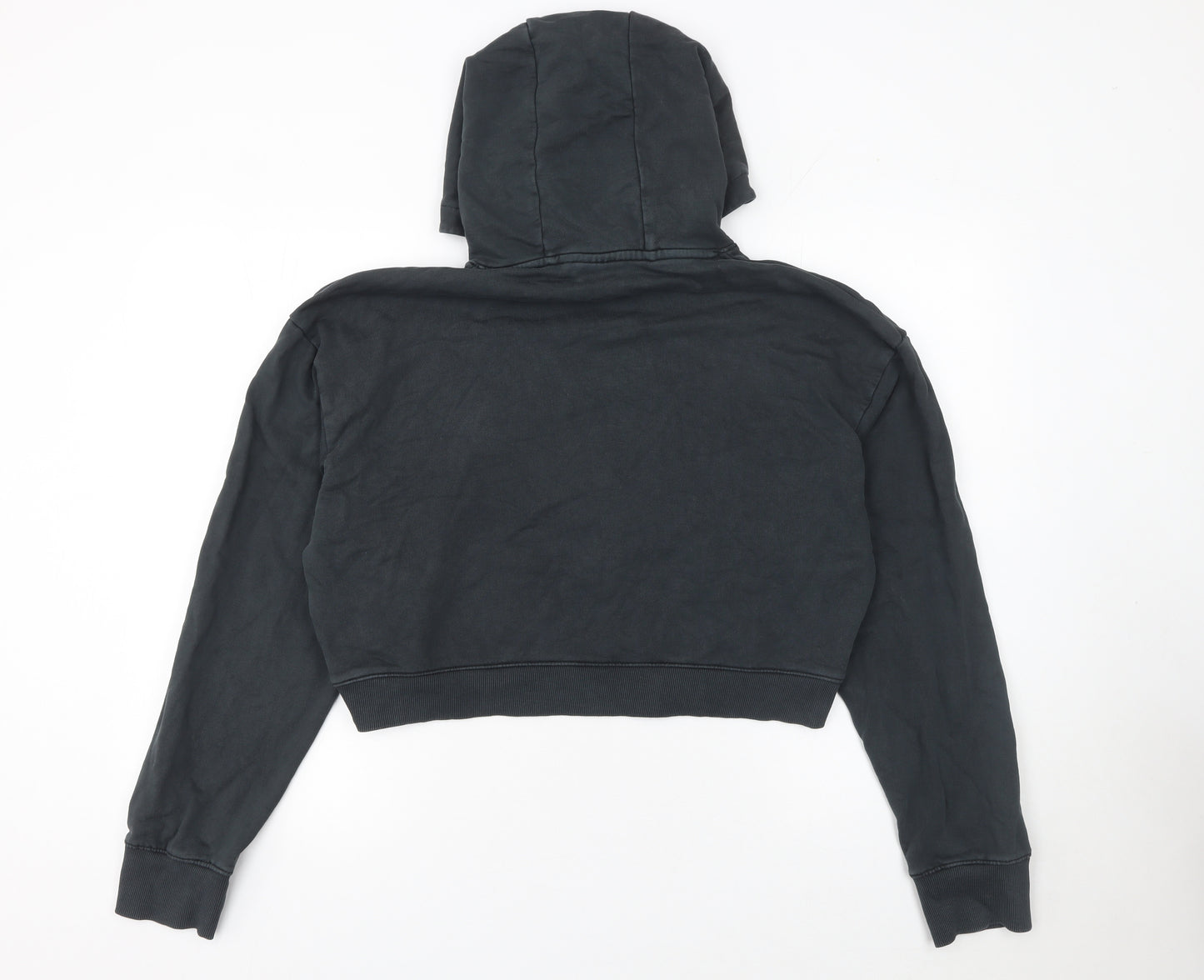Everlast Womens Black Cropped Hoodie UK 12 Cotton Pullover