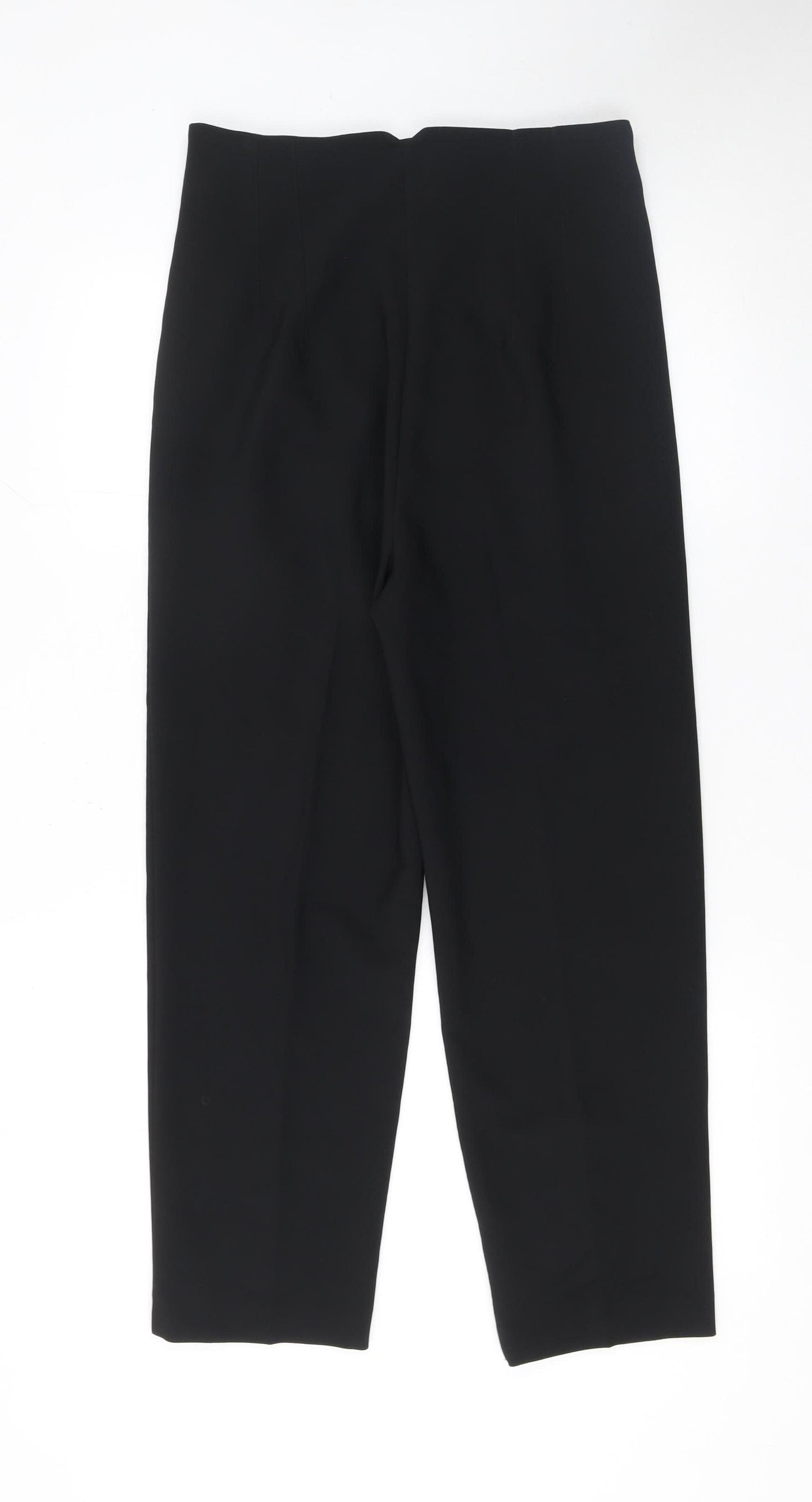 Savida Women's Black High Waist Pleated Trousers Size 12