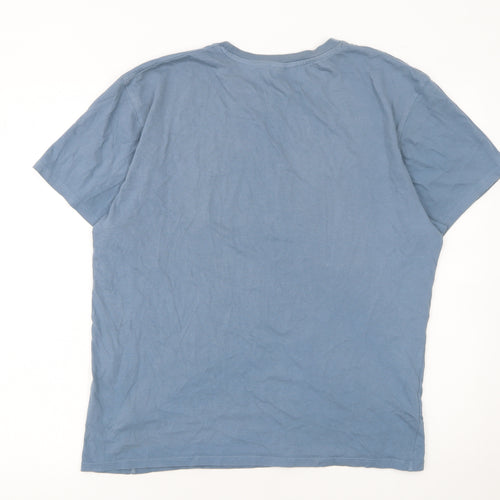 FanShirt Mens Blue Graphic Snow Patrol Dublin XL Cotton T-Shirt
