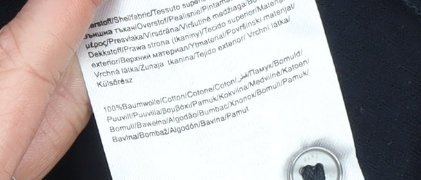 Bugatti Men's Black Cotton Polo Shirt Size L Short Sleeve Classic Fit