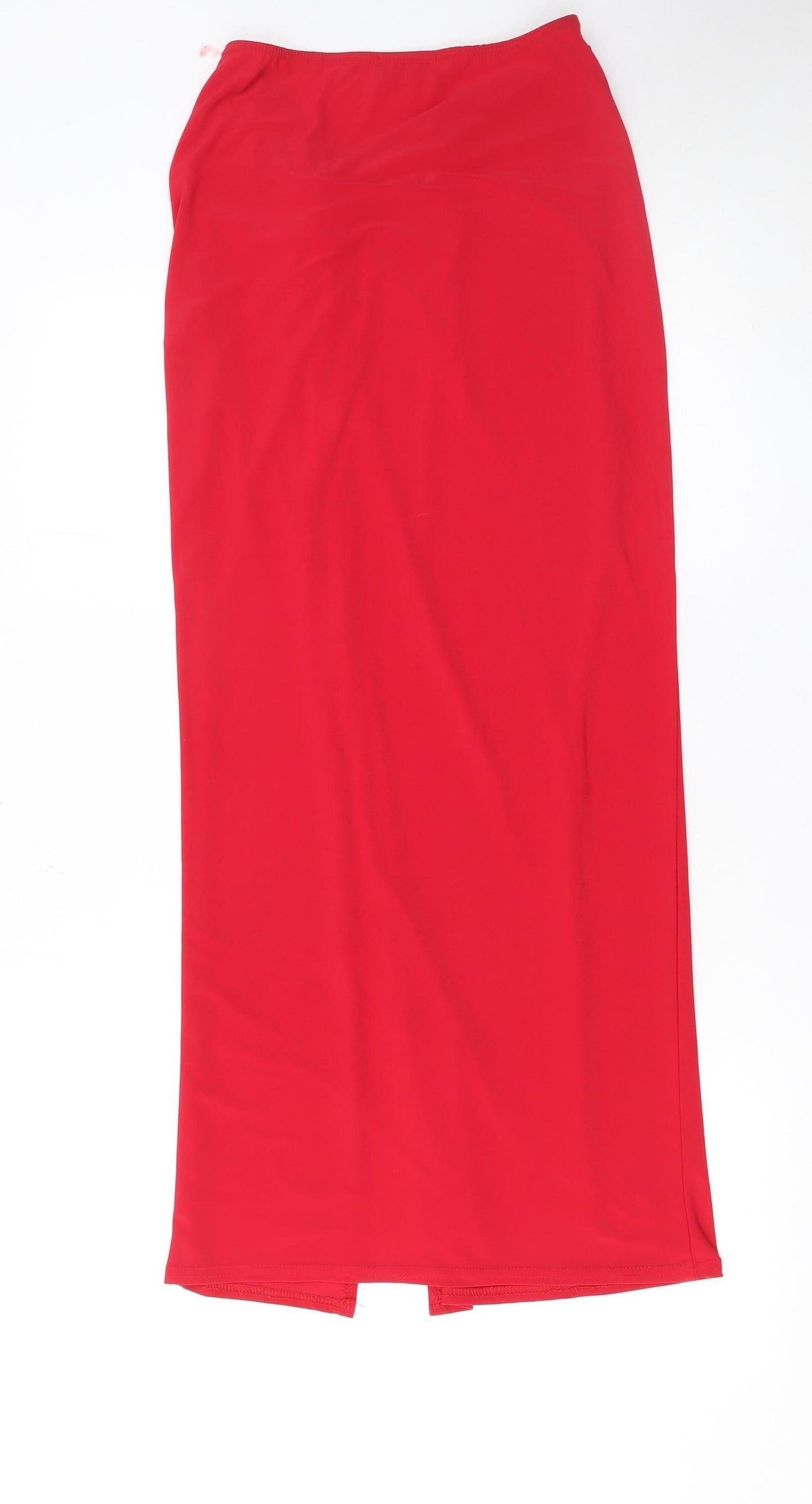 Quiz Women’s Red Long Wrap Stretch Skirt Size 12