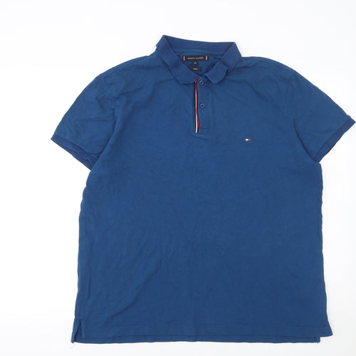 Tommy Hilfiger Men's Blue 2XL Slim Fit Cotton Polo Shirt