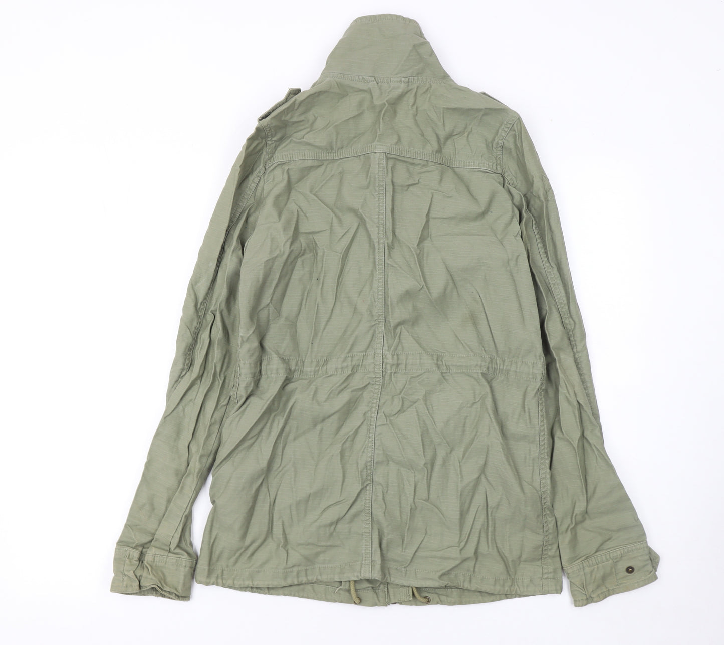 H&M Women's Green Cotton Military Jacket Size 8 Regular