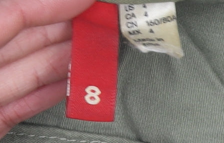 H&M Women's Green Cotton Military Jacket Size 8 Regular