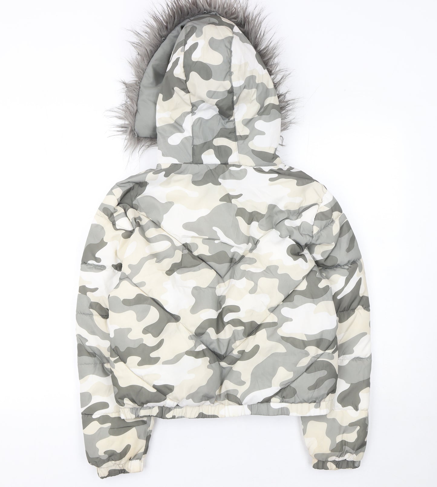 Girls 915 Generation Camouflage Hooded Puffer Jacket 12-13 Years Multicoloured