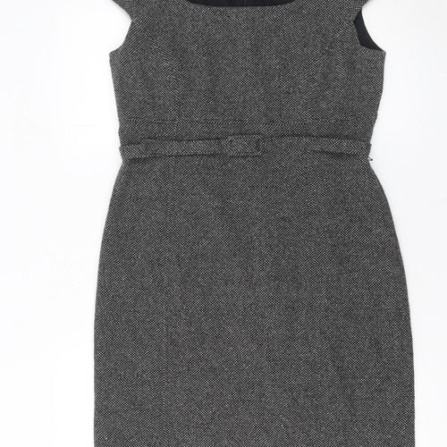 Phase Eight Women's Grey Knee Length Sheath Dress Size 14