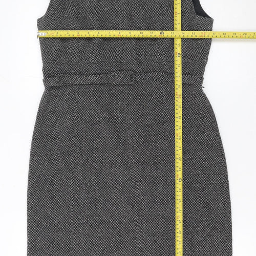Phase Eight Women's Grey Knee Length Sheath Dress Size 14