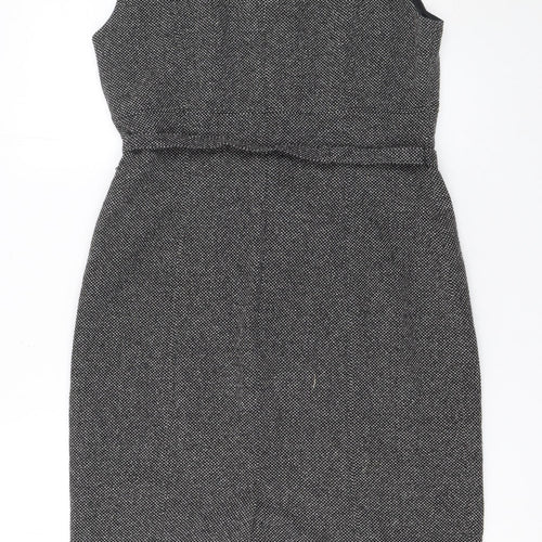 Phase Eight Women's Grey Knee Length Sheath Dress Size 14