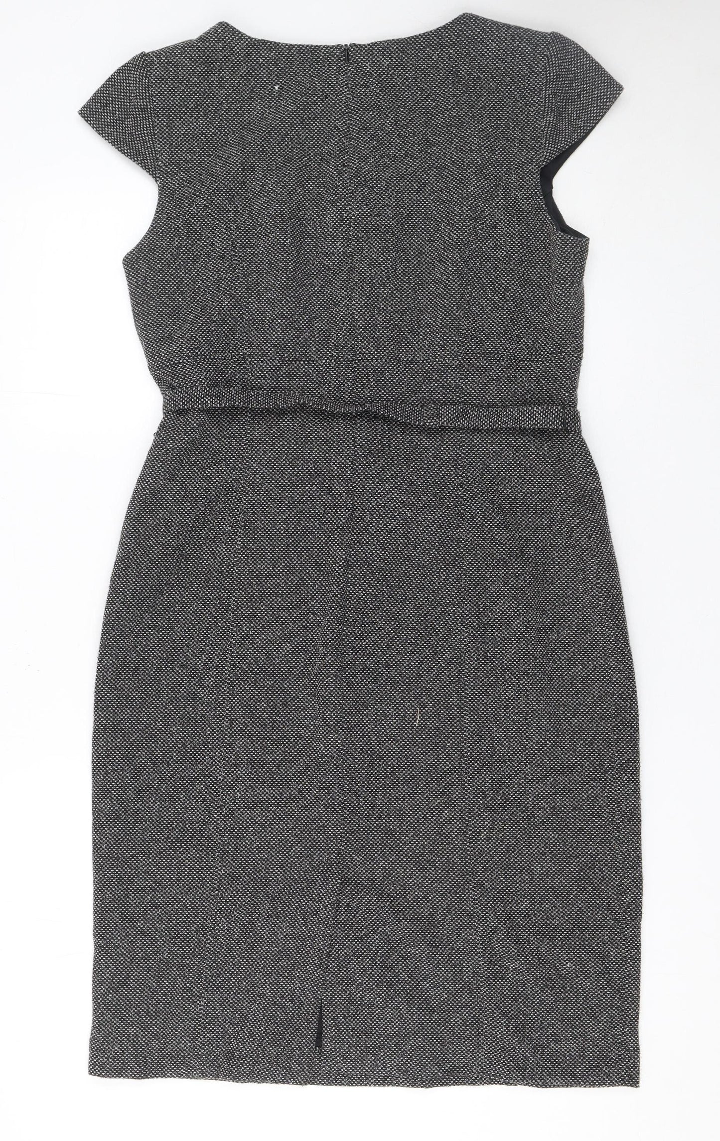 Phase Eight Women's Grey Knee Length Sheath Dress Size 14