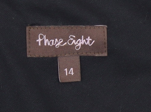 Phase Eight Women's Grey Knee Length Sheath Dress Size 14