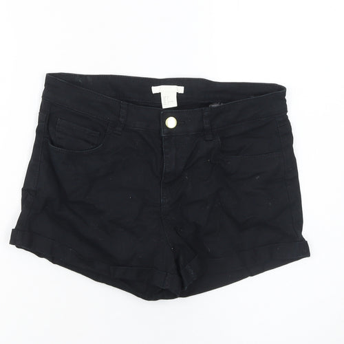 H&M Women’s Black Size 6 Slim Fit Cotton Stretch Shorts