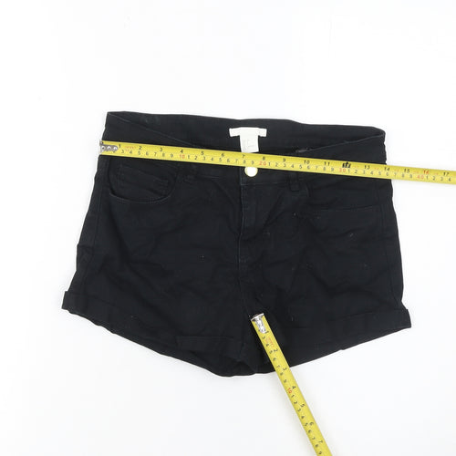 H&M Women’s Black Size 6 Slim Fit Cotton Stretch Shorts