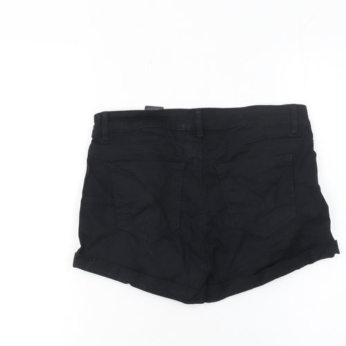 H&M Women’s Black Size 6 Slim Fit Cotton Stretch Shorts