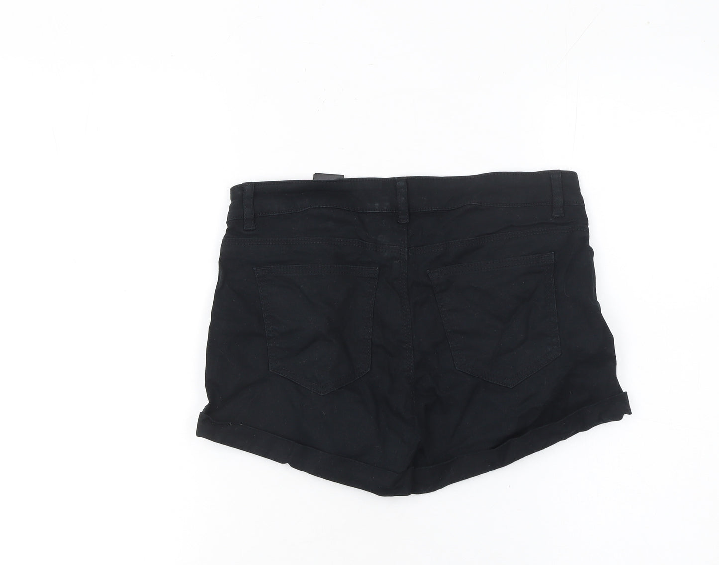 H&M Women’s Black Size 6 Slim Fit Cotton Stretch Shorts