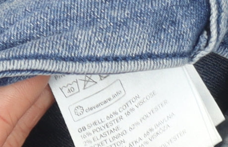 H&M Women's Blue Denim Shorts Size 4 Regular Fit Mid Rise