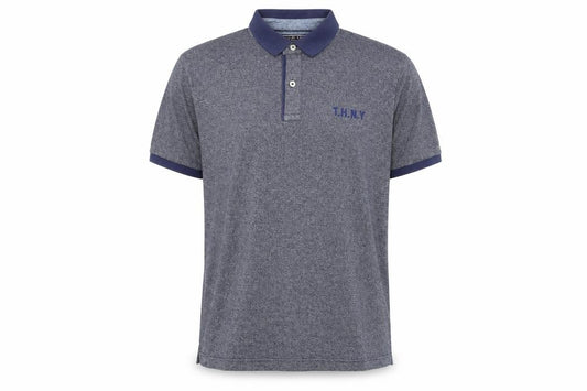Front view of Tommy Hilfiger Men's Blue Slim Fit Polo Shirt XL