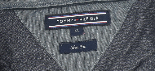 Tommy Hilfiger Men's Blue Slim Fit Polo Shirt XL