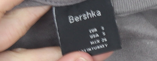 Bershka Men's Grey Dragon Graphic Short Sleeve T-Shirt Size S