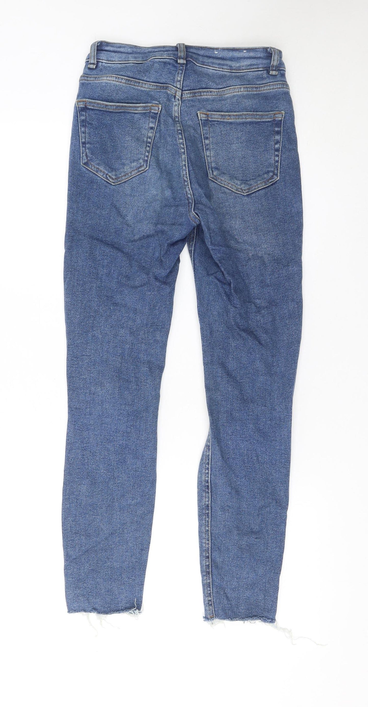 New Look Women Blue Skinny Distressed Hallie Jeans Size 8