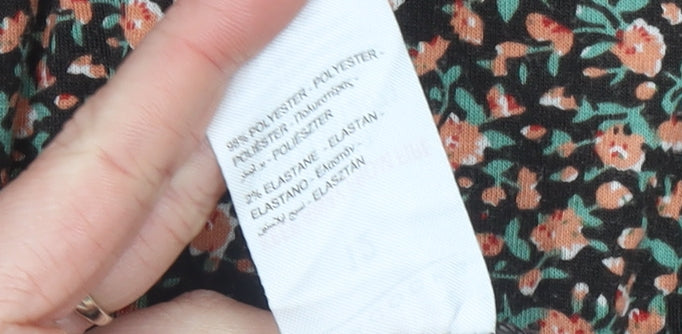 Peacocks Women’s Multicoloured Floral Shift Dress Size 12 Long Sleeve