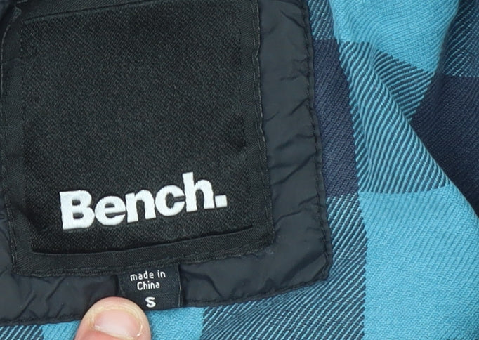 Bench Mens Black Hooded Puffer Jacket Size S Winter Coat