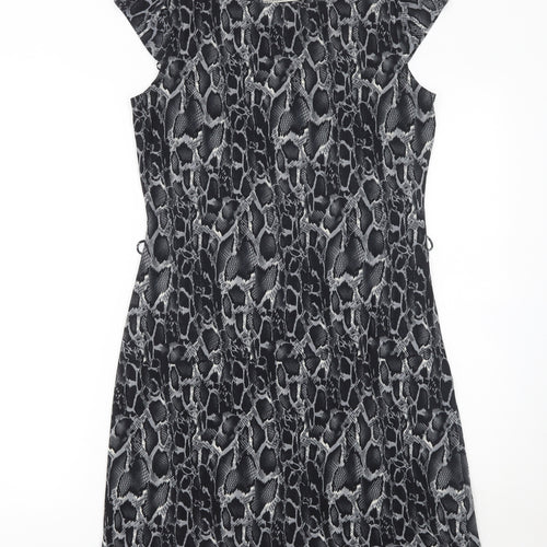 Billie & Blossom Women’s Black Snake Print Shift Dress Size 10