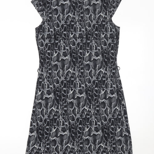 Billie & Blossom Women’s Black Snake Print Shift Dress Size 10