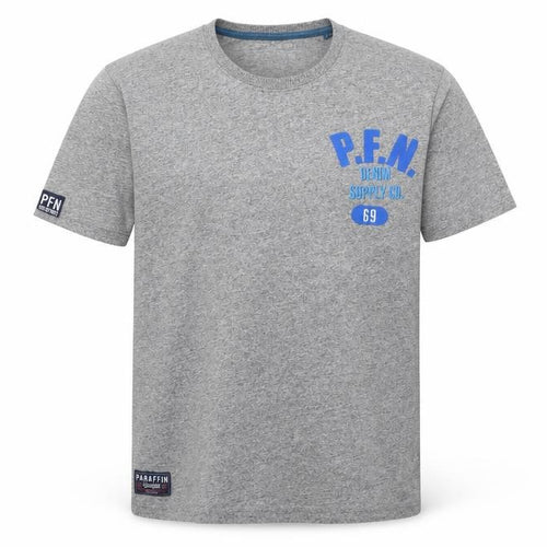 Paraffin Men's Grey 2XL Graphic Cotton Crew Neck T-Shirt