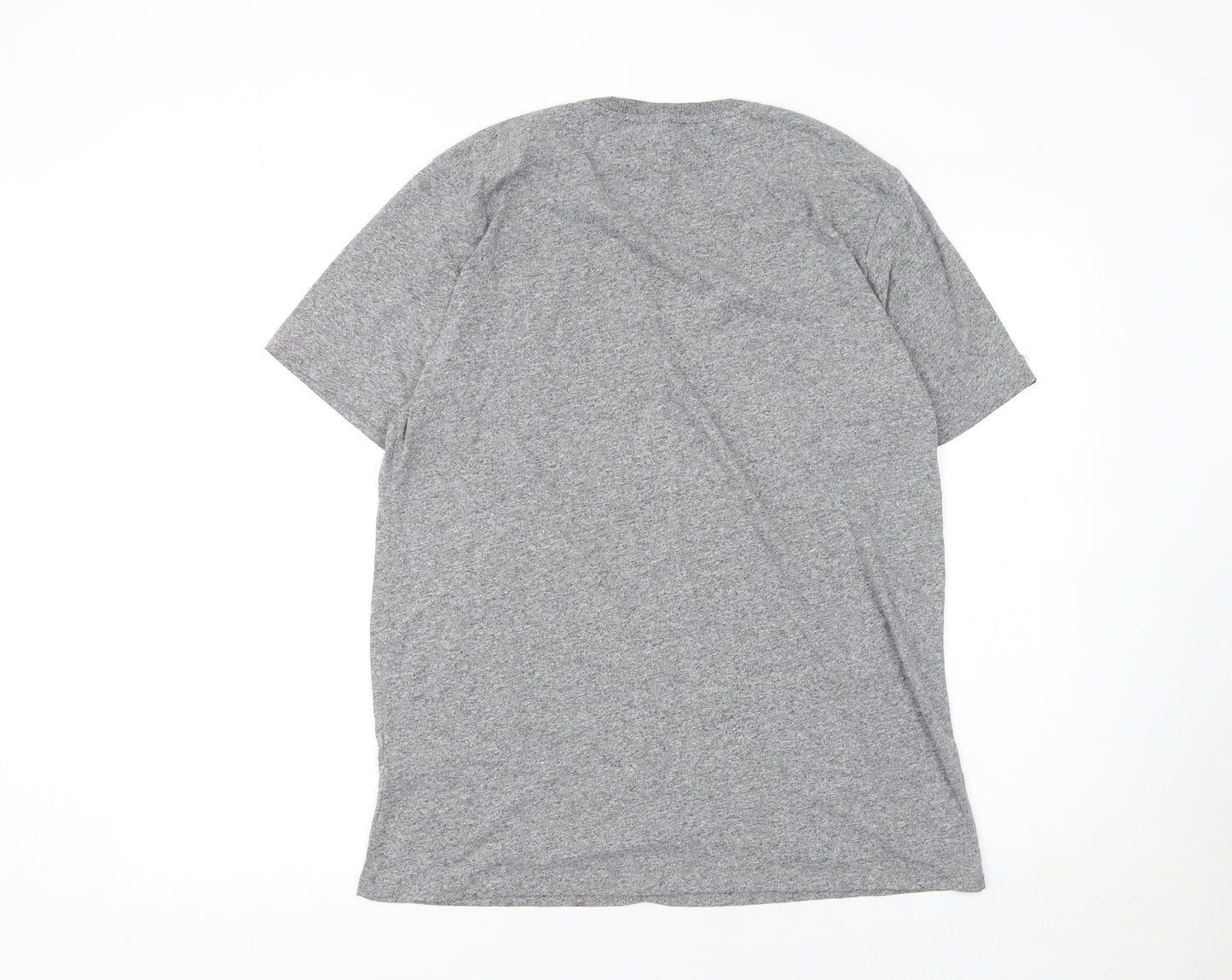 Paraffin Men's Grey 2XL Graphic Cotton Crew Neck T-Shirt