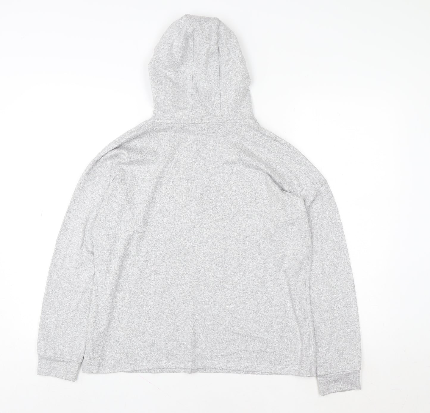 Marks and Spencer Girls Grey Pullover Hoodie 13-14 Years Knit Long Sleeve