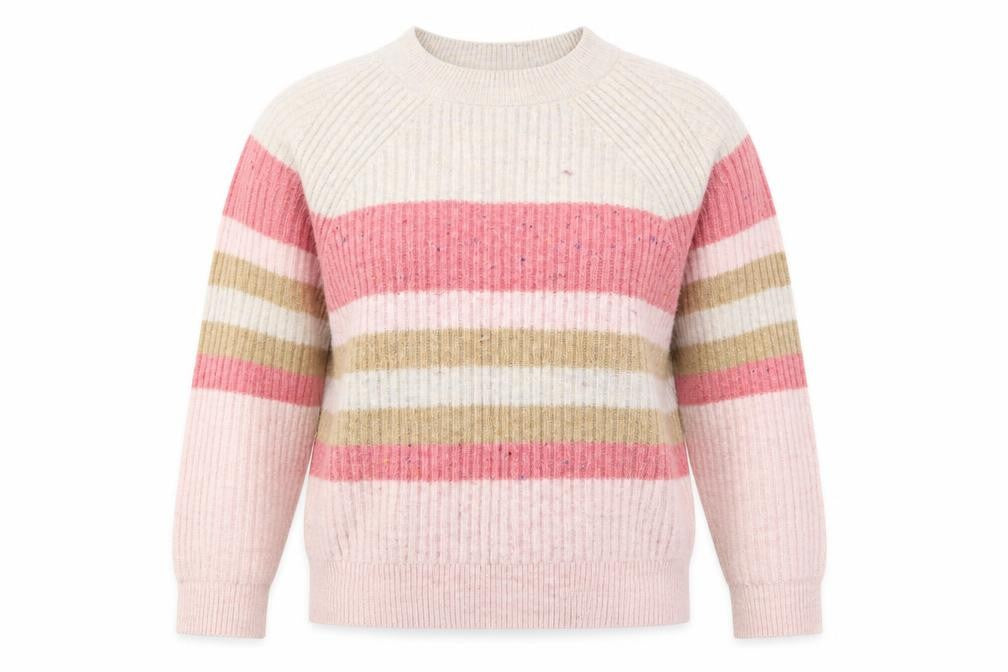 Front view of Marks & Spencer Women's Multicoloured Striped Wool Jumper M