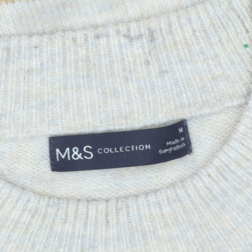 Marks and Spencer Women's Multicoloured Striped Wool Jumper M