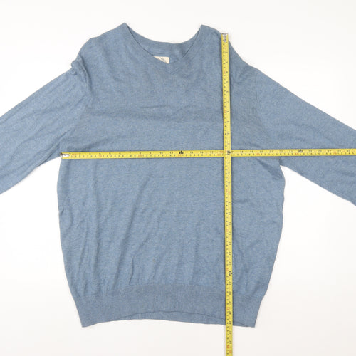 St. John’s Bay Women Blue V-Neck Pullover Sweatshirt Size M